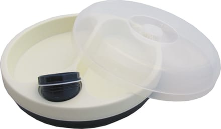 Adhome Warmhoudbord 22 cm  met transparant deksel - antislip microgolfbestendig