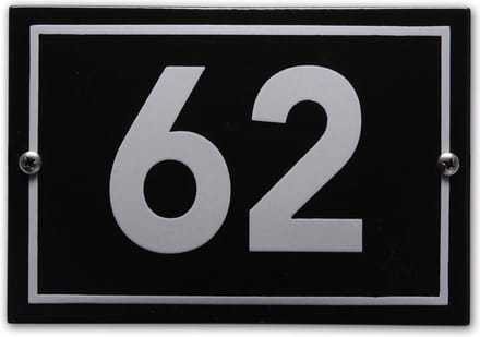 Huisnummer model Phil nr. 62