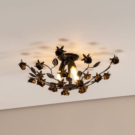 ONLI Carolina plafondlamp, bronskleurig, 3-lamps, ijzer