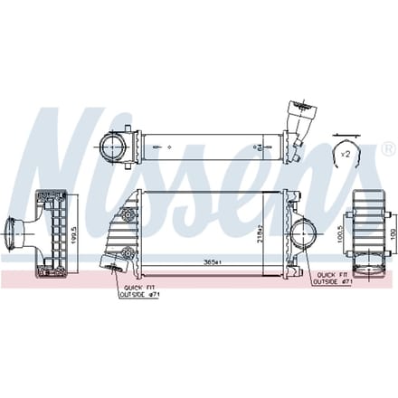 Intercooler NISSENS 96175