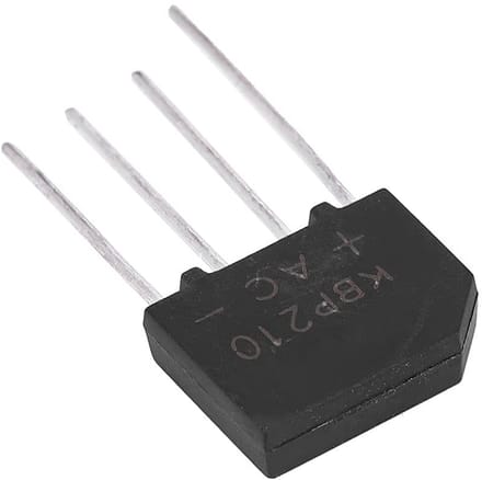 Gelijkrichter Brug - Diodebrug - Elektronica Projecten - 1000V 2A - 4 x 3 x 1 cm