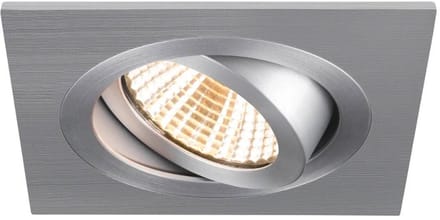 SLV inbouwspot vierkant kantelbaar zaagmaat 75mm aluminium (1007350)