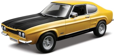 Bburago Ford Capri RS2600 1970 - geel/zwart - schaalmodel - modelauto - schaal 1:32