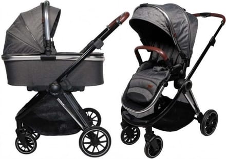 Ding Fenix Kinderwagen Grijs Met Zilver