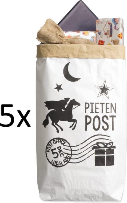 5x Papieren Sinterklaas Zak XL 55x65x25 cm