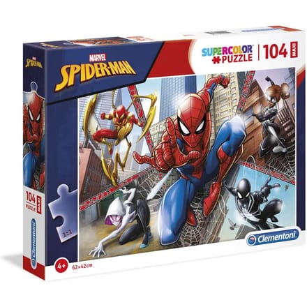 Clementoni - Puzzel - 104 Stukjes - Spider-Man - Maxi Kinderpuzzel - Vanaf 4 Jaar