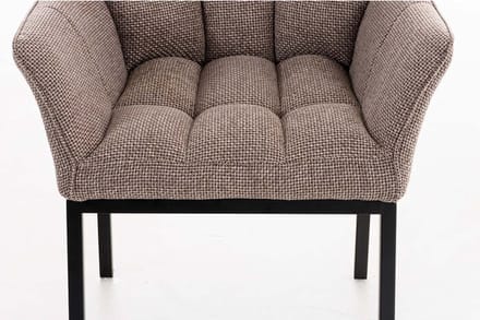 CLP Octavia Lounge zetel - Stof terrabruin zwart