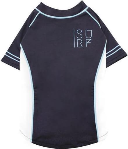 Croci t-shirt hond surfing zwart / wit / lichtblauw 35 cm