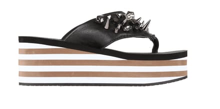 Luxe teenslipper in taupe
