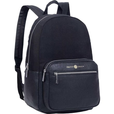 Pretty Green Rugzak met Essentials logo (Zwart)
