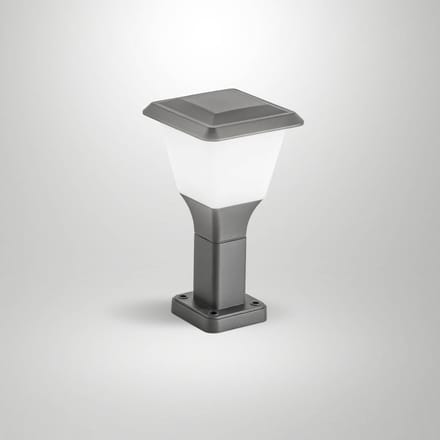 Fabas Luce Sokkellamp Lena, 30 cm, donkergrijs, metaal, E27, IP65