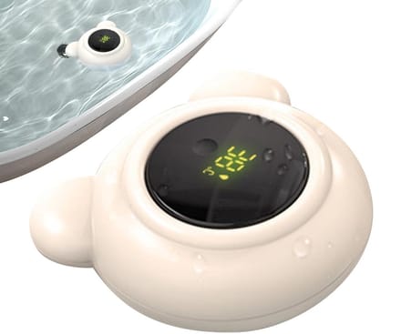 Babybadthermometer - Badmeter - Veilige Badjes - LED Display - 7.5 x 3 x 8 cm - Wit