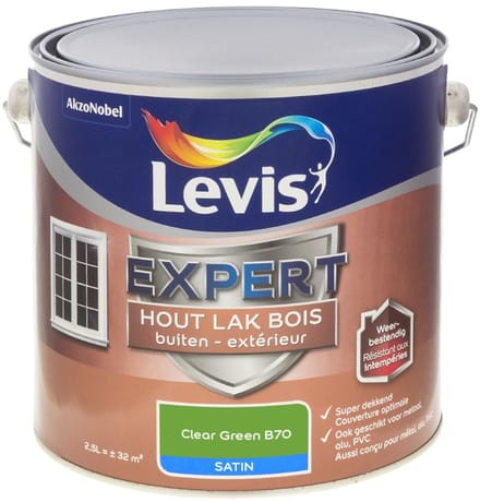 Levis - Expert Hout Lak Buiten Satin Mix - Clear Green B70 - Mengverf - 2,5 L