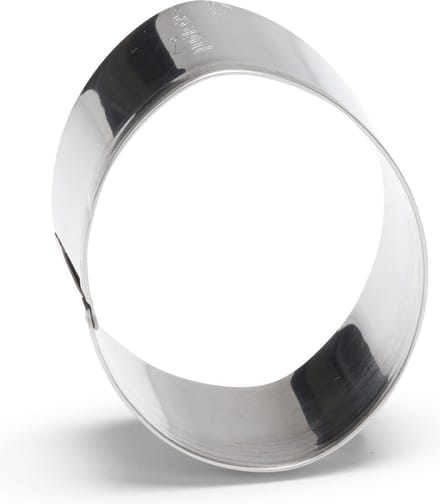 uitsteekvorm Ei 6 cm RVS zilver