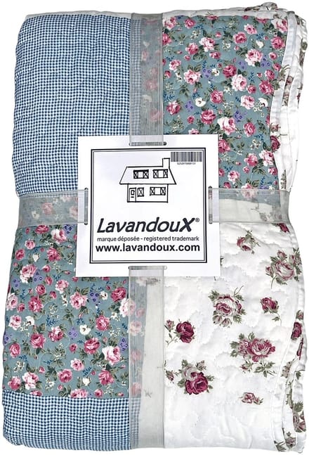Lavandoux - Bedsprei - Cottage Patchwork - 260x240 - 2-persoons - Blauw