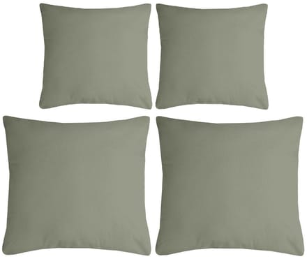 Stof Textile sierkussen Nelson - set 4x - groen - 2 formaten - bank kussens - polyester