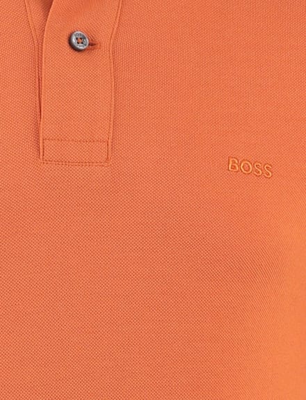BOSS Black Pallas 2-knoops poloshirt oranje