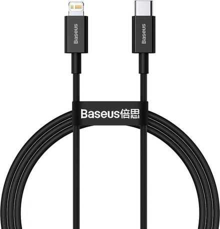 Baseus Superior Series - USB C naar Apple Lightning - 1 Meter - 20W - Zwart