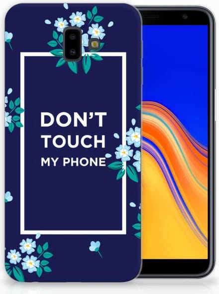 Samsung Galaxy J6 Plus (2018) Silicone-hoesje Flowers Blue DTMP