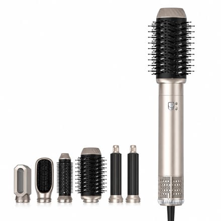 6-in-1 Gouden Heteluchtborstel - Multifunctionele Haarstyler voor Alle Haartypes