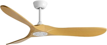 Nivard Plafondventilator - Met Verlichting - Plafond Ventilator - Met Lamp - Plafonniere Met Ventilator - Licht Hout/Wit - 152cm