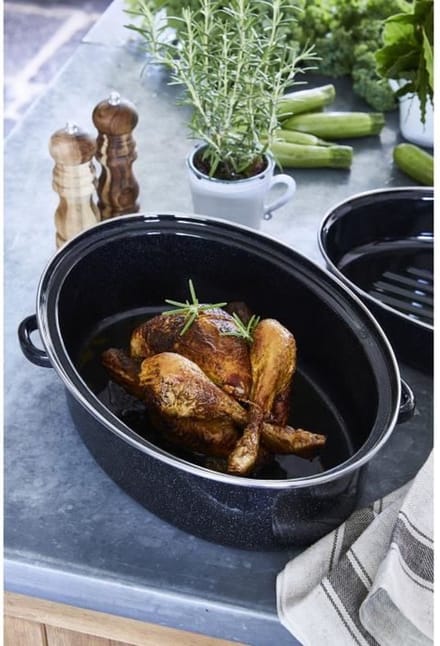 Gietijzeren braadpan - BAUMALU - Standaard - 42 cm - Met deksel