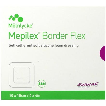 Mölnlycke Mepilex Border Flex 10x10 cm – 5 stuks