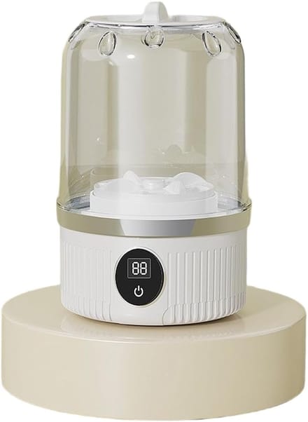 Draagbare Wasmachine - Mini Reiniger - Reizen en Kamperen - USB Oplaadbaar Draadloos - Compact Formaat - Wit