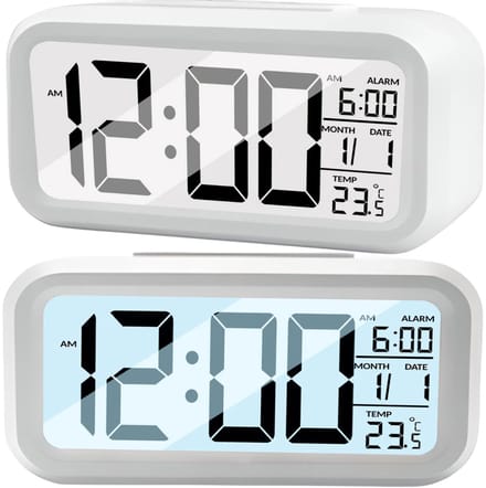 Dailygoods- Wekker digitaal - Groot LCD-display - Temperatuurweergave