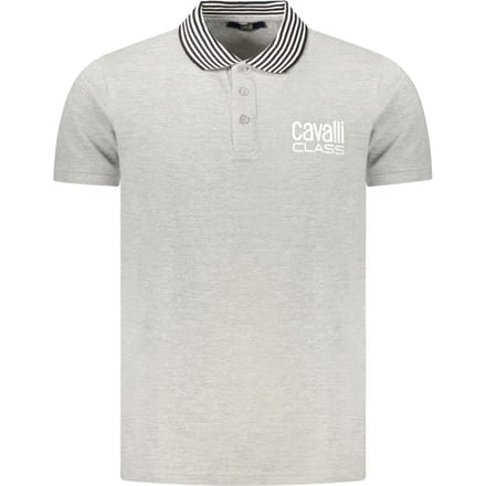 Cavalli Class Grigio Katoenen Heren Polo