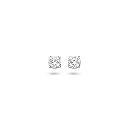 Glams oorknoppen zirkonia - 4 mm - Zilver