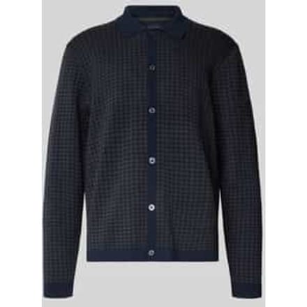 regular fit gebreid vest met omgeslagen kraag
