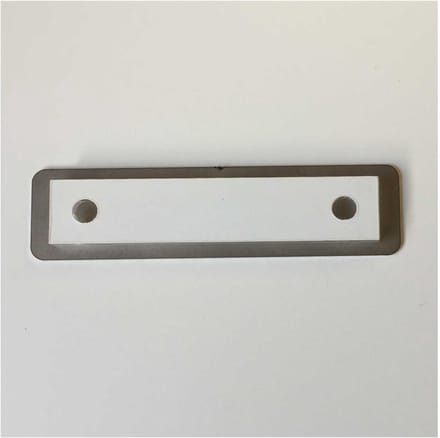 RVS naamplaatje 85 x 30 met montageplaat