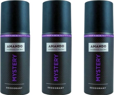 Amando Mystery Deodorant Spray 150 ml - Voordeelverpakking 3 stuks