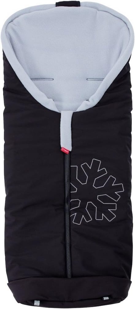 Softshell wintervoetenzak Thermo Actief voor kinderwagen en buggy - zwart/grijs