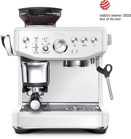 Sage the Barista Express Impress Sea Salt SES876SST - White Pistonmachine