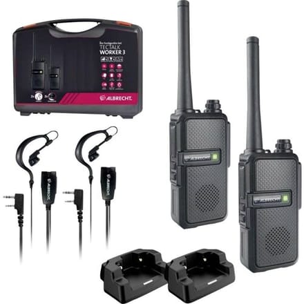 Albrecht Tectalk Worker 3 PMR-portofoon Set van 2 stuks in draagkoffer