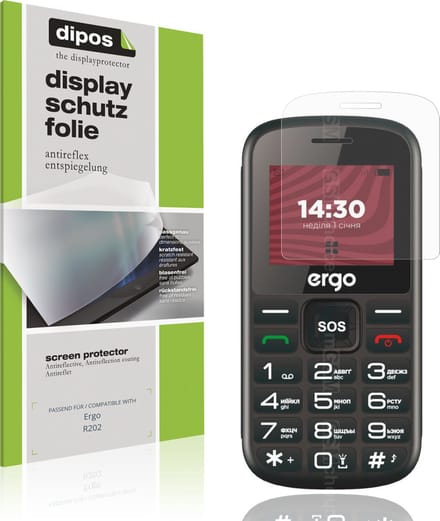 dipos – 4x Matte Beschermfolie geschikt voor Ergo R202 | Krasbestendige & antireflecterende Screenprotector Ultra-Thin