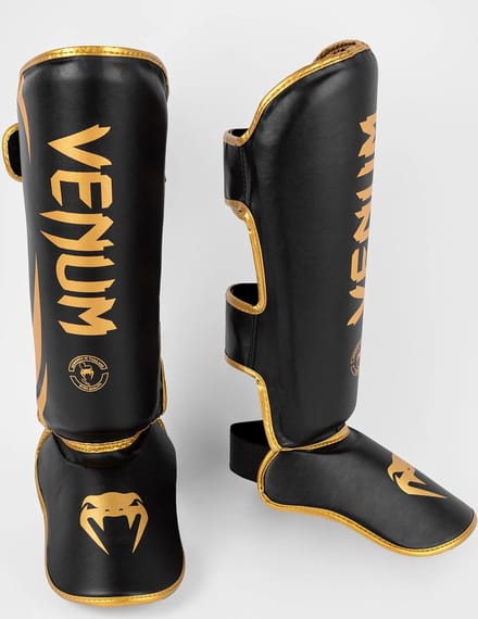 Venum Scheenbeschermers Challenger - Black/Gold - Maat L
