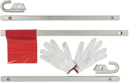 ProPlus Sleepstang set - 2 ton - 180 cm - zilver - opbreekbaar in drie delen