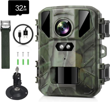 Mini Wildcamera - Nachtzicht Camera - Natuur Observatie - Snelle Trigger 0.2s - 4K 50MP - Zwart