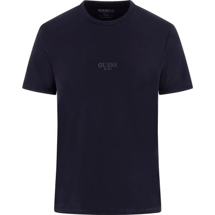 Crew Neck TShirt Classic Logo Tee - Blue Shirts