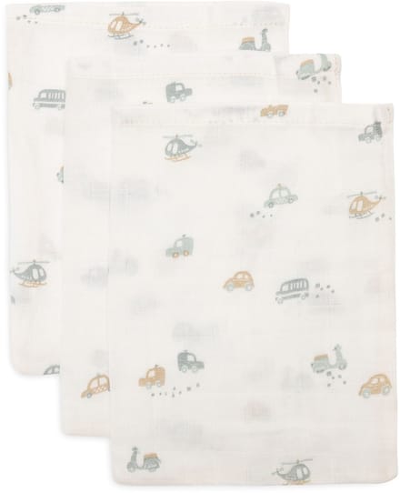 Jollein Hydrofiel Washandje 15x20cm On The Go (3pack)