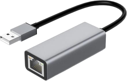 USB C Netwerkadapter - Ethernet Converter - Stabiel Internet - Plug and Play - 100 Mbps Snelheid - Grijs