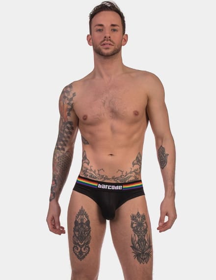 Barcode Berlin Pride Brief Black - MAAT M - Heren Ondergoed - Slip voor Man - Mannen Brief