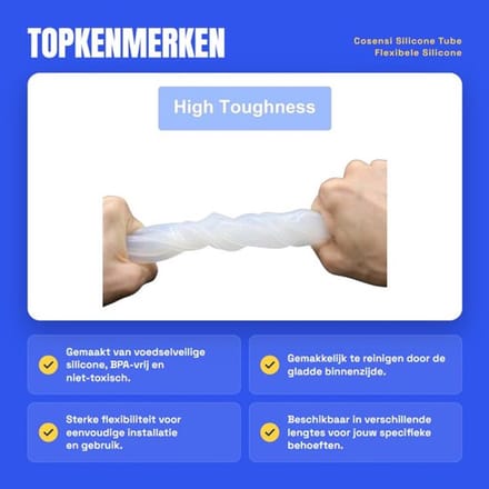 Dailygoods- Siliconen Slang 9.5mm - Transparante Slang - Voedselveilige Slang