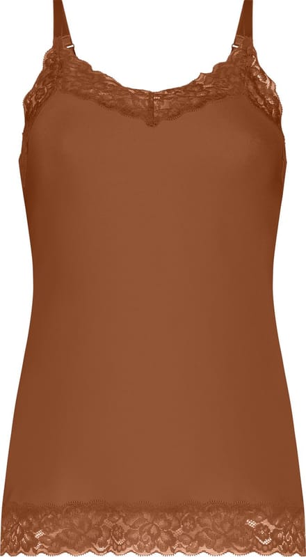 Ten Cate Secrets spaghetti top met kant pecan voor Dames | Maat S