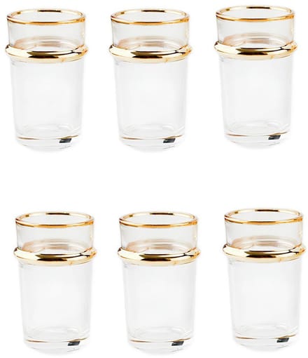 Luxe Theeglazen met Gouden Rand – Set van 2 – 175 ml – Elegant & Tijdloos