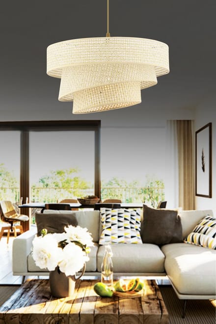 Opviq – Couper Hazeran – Katoenen hanglamp – Crème