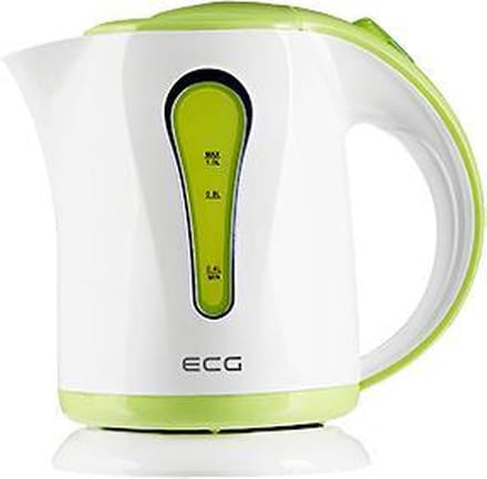 Electro Center waterkoker, 1 liter, kunststof, wit - lichtgroen